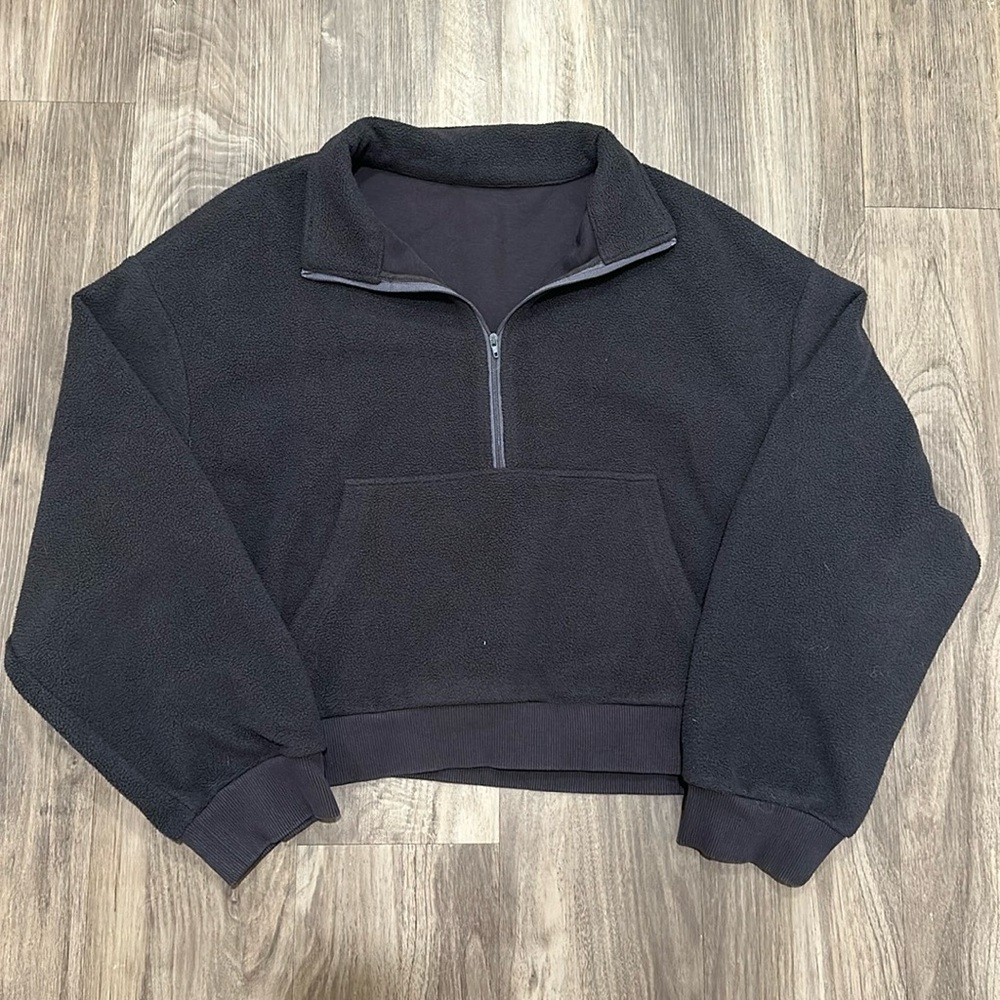 🖤 OGL Cropped Fleece Half-Zip Pullover